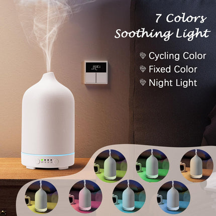 Diffuserlove Ceramic Diffuser 250ML – White Stone Aromatherapy Diffuser