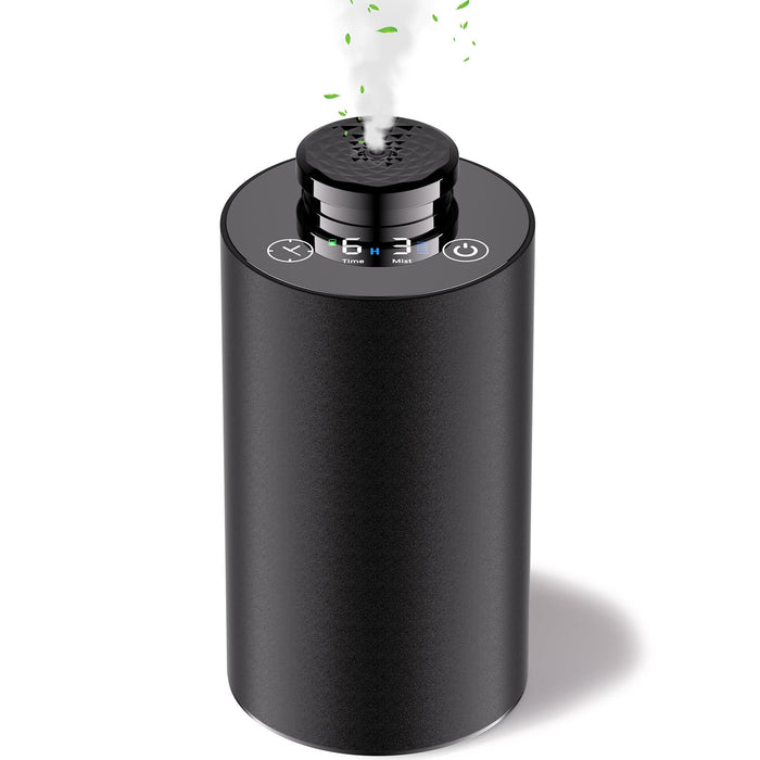 Diffuserlove Waterless Car Diffuser – Rechargeable Portable Aromatherapy (Metal Black)
