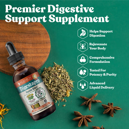 DigestaPro Digestive Bitters – Liquid Formula by Rejuvica Health with Gentian, Artichoke, Burdock, Chanca Piedra & Ginger