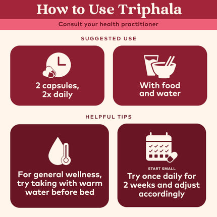Organic India Triphala Capsules - Digestive & Immune Support, 180 Capsules