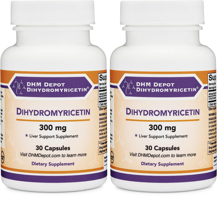 Dihydromyricetin DHM Liver Support | Hovenia Dulcis Extract 300mg - 30 Caps (Pack of 2)