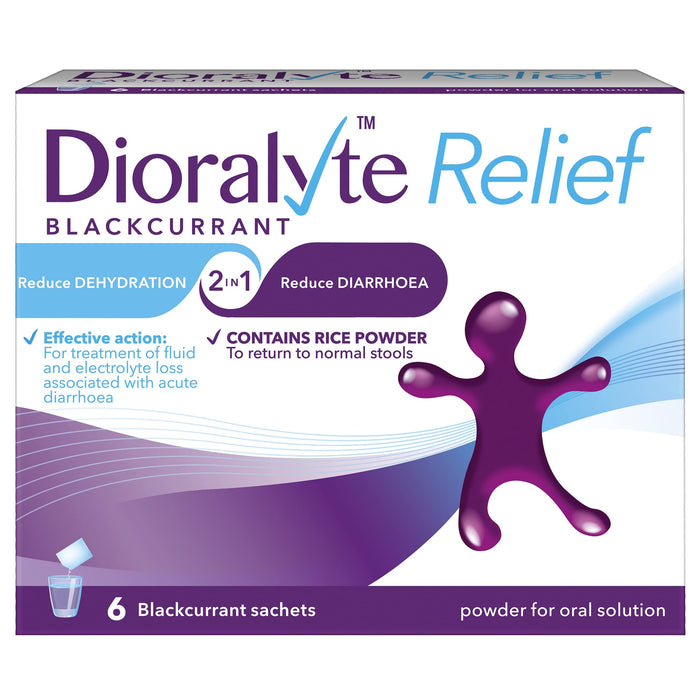 Dioralyte Blackcurrant Sachets 6 Pack – Rehydration & Electrolyte Replacement