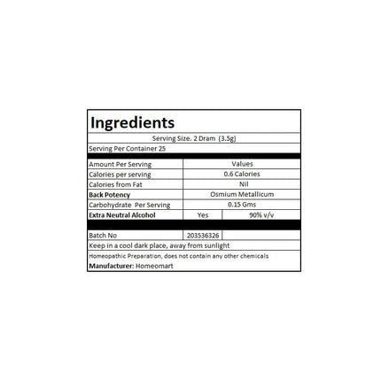 Osmium Metallicum Homeopathy Pellets 30C - Pack of 2 | Homeomart