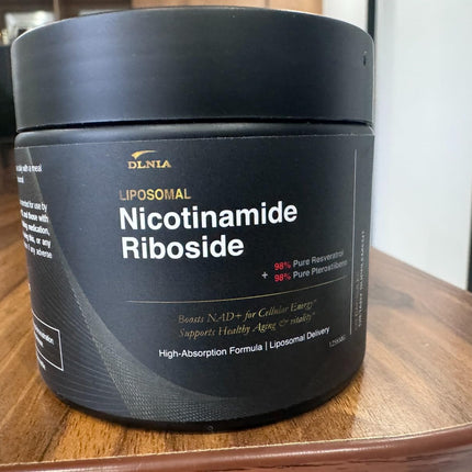 DLNIA Liposomal NAD+ Supplement| Nicotinamide Riboside (NR) 1258 mg with Resveratrol, Quercetin, Pterostilbene & CoQ10-12-Nutrient High-Absorption Cellular Energy & Healthy Aging