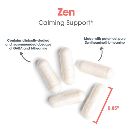 Allergy Research Group Zen: GABA + L-Theanine Calm Support for Day & Night — 60 Vegetarian Capsules