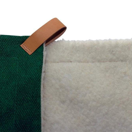 THE RICHMOND | LUXURY GREEN STONEWASHED & SHERPA REVERSIBLE DOG BLANKET