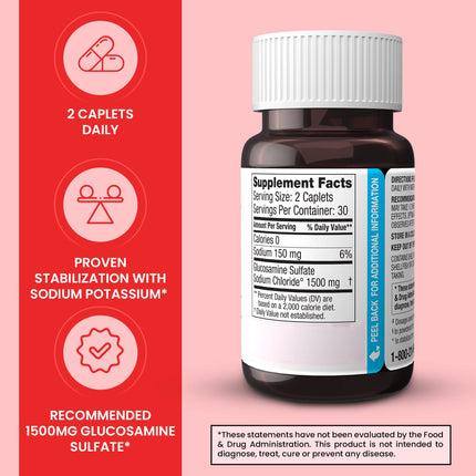 Dona Crystalline Glucosamine Sulfate 750 mg – Joint Support (2 Pack)