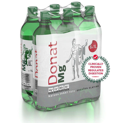 Natural Magnesium Water - Donat Mg 1000mg Magnesium in 1L Bulk Pack 6x1L