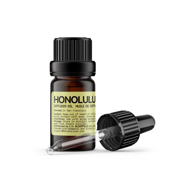 Doratelier Honolulu Diffuser Oil | Sweet Tropical Scent Blend – Grapefruit, Bergamot, Tangerine & Musk (10mL/.33 FL oz) | Ultrasonic Diffuser Compatible