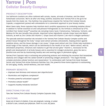 doTERRA Yarrow|Pom Capsules - Cellular Beauty Complex