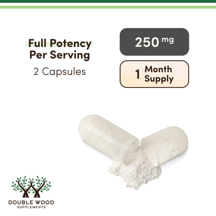 Double Wood NMN 250mg – 60 Capsules, 30 Servings, Gluten Free