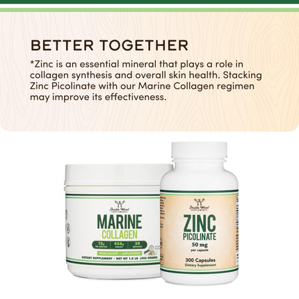 Marine Collagen Powder – Wild-Caught, Unflavored, Micronized (1 lb) | Double Wood
