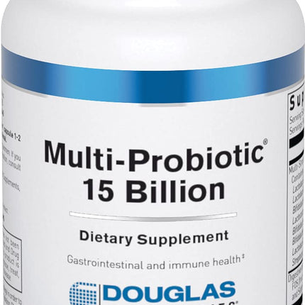 Douglas Laboratories Multi-Probiotic 15B – Shelf-Stable Probiotic with Prebiotic FOS, 60 Vegetarian Capsules