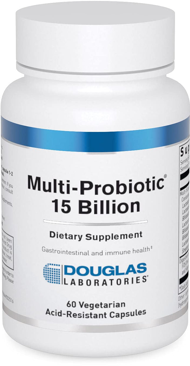 Douglas Laboratories Multi-Probiotic 15B – Shelf-Stable Probiotic with Prebiotic FOS, 60 Vegetarian Capsules