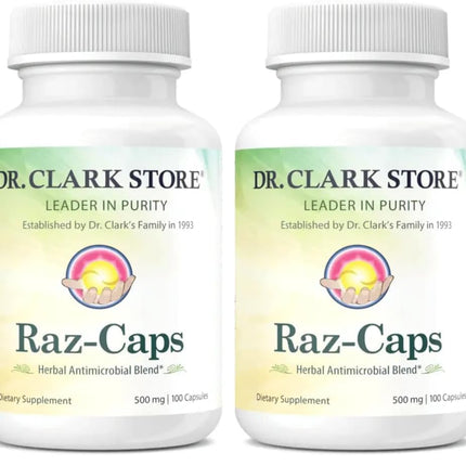 Dr. Clark Raz-Caps 500mg – 100 Gelatin Capsules (Pack of 2)