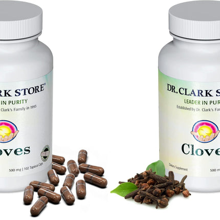 Dr Clark Store Cloves Vegetarian 500mg | 102 Tapioca Capsules Pack of 2 | Liver & Circulation Support