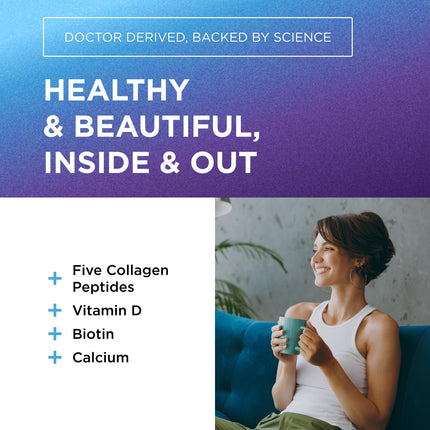 DR. EMIL NUTRITION Multi Collagen Peptides Plus Biotin & Vitamin D — Hair, Skin & Nails Support, 60 Servings