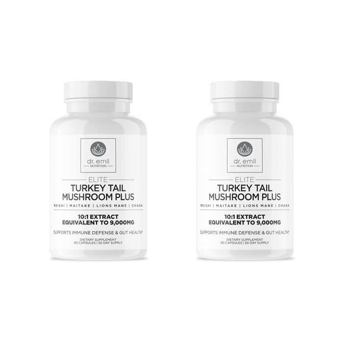 Dr. Emil Nutrition Elite Turkey Tail Twin Pack | Immune & Gut Health
