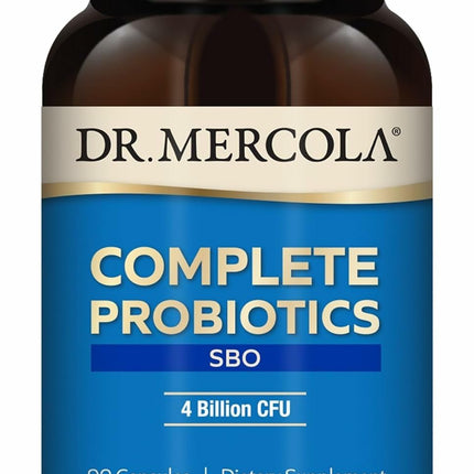 Dr. Mercola Complete Probiotics SBO – 4 Billion CFU for Gut Health, Immune Support | Non-GMO, Gluten-Free & Soy-Free – 90 Capsules