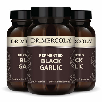 Dr. Mercola Fermented Black Garlic, 90 Servings (180 Capsules) – Immune Support, Non-GMO
