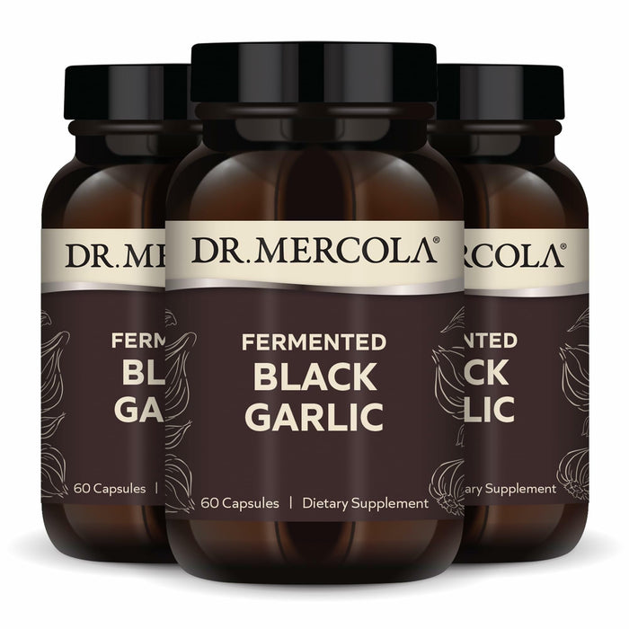 Dr. Mercola Fermented Black Garlic, 90 Servings (180 Capsules) – Immune Support, Non-GMO