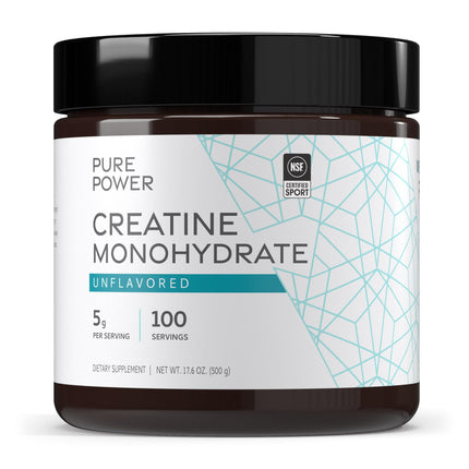 Dr. Mercola Pure Power Creatine Monohydrate – 5 g/Serving, NSF Certified, Unflavored