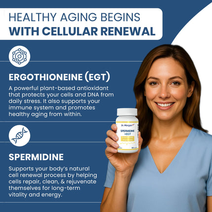 Dr. Morgan Spermidine & Ergothioneine – 99% Purity, Third-Party Tested