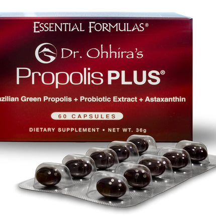 Dr. Ohhira's Propolis Plus 60 Capsules with Brazilian Green Propolis, Probiotic Extract and Astaxanthin