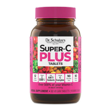 Dr. Schulze's Super-C Plus – Vitamin C for Immune Support, Skin Health & Antioxidant Power