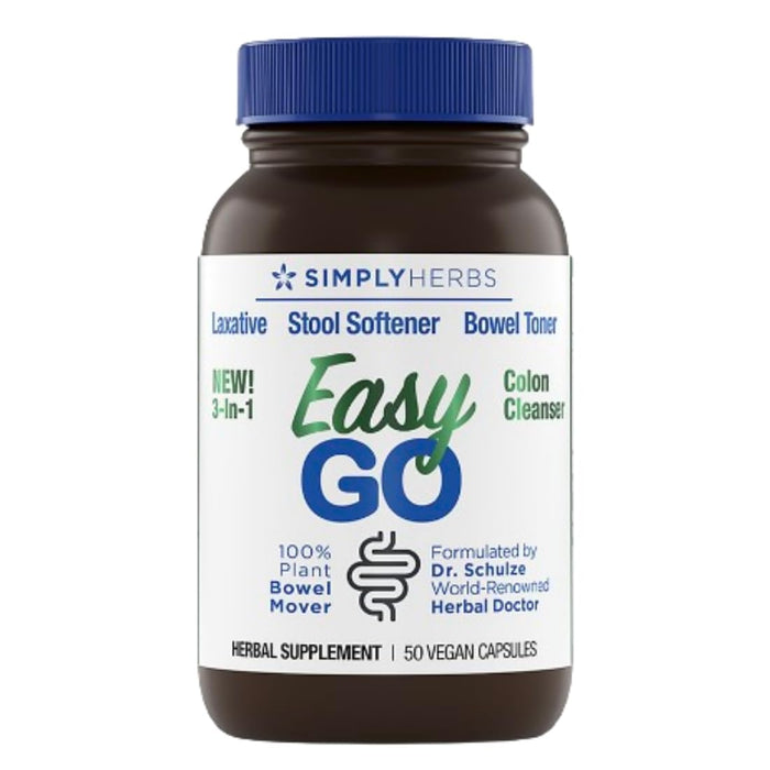 Dr. Schulze's Simply Herbs Easy Go Bowel Mover — Plant-Based Stool Softener & Gentle Laxative