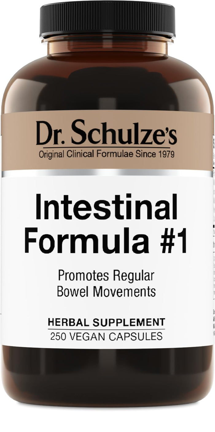 Dr. Schulze's Intestinal Formula #1 — Plant-Based Bowel Movement Support (250 Count)