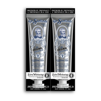 Dr. Sheffield’s Certified Natural Toothpaste – Extra-Whitening (2-Pack) – Fluoride Free
