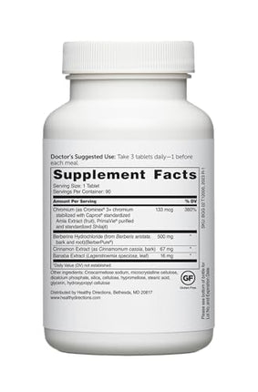 Dr. Whitaker’s Berberine GlucoGold — 1500 mg Berberine with Cinnamon & Banaba (90 Tablets)