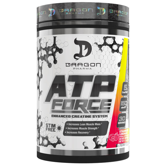Dragon Pharma ATP Force – Enhanced Creatine System (30 Servings, Strawberry Lemonade)