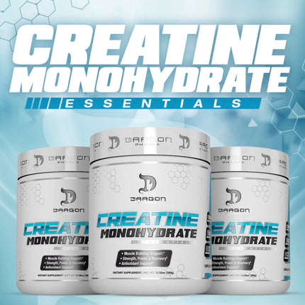 DRAGON PHARMA Creatine Monohydrate – 60 Servings, Unflavored | Muscle Recovery