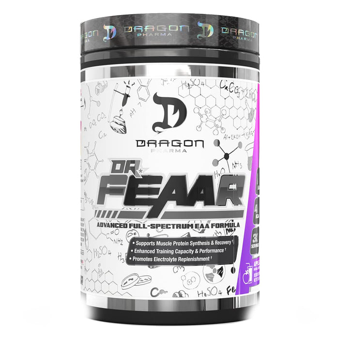 DRAGON PHARMA Dr. FEAAR Advanced Full-Spectrum EAA Matrix – 30 Servings (Grape Juice)