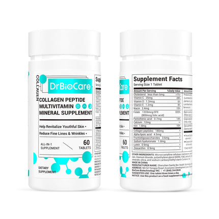 DrBioCare Collagen Peptides for Women – Beauty Vitamin & Mineral Supplement (180 Tablets)