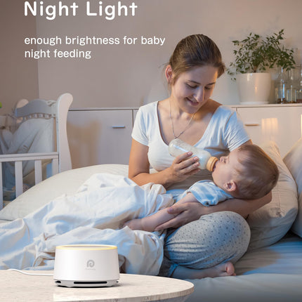 Dreamegg D1 Sound Machine – White Noise, Night Light, 24 Sounds | Nursery & Home