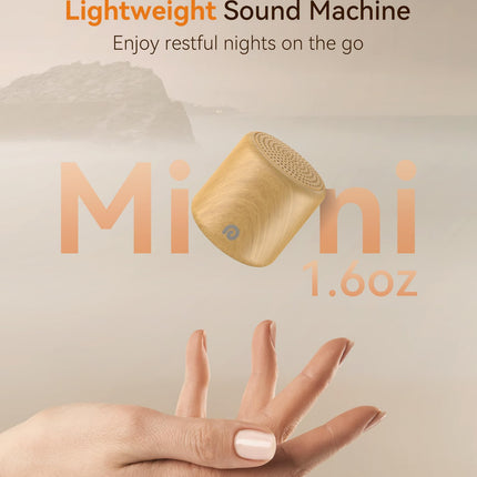Dreamegg Pocket Sleep Sound Machine – Travel-Size, 16 Sounds, 1000mAh Battery, USB-C