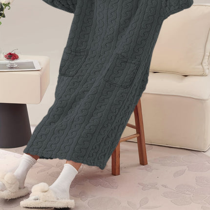 Coral Fleece Overknee Thickened Plus Size Homewear Pajamas