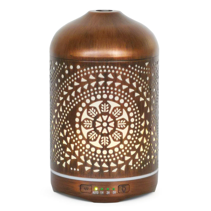 Earnest Living 250 ml Metal Essential Oil Diffuser with Auto-Off and Night Light
