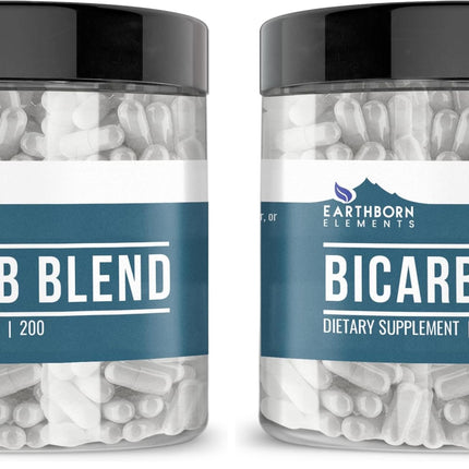 Earthborn Elements Bicarb Blend 200 Capsules – Pack of 2 | Pure & Undiluted