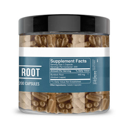 Earthborn Elements Burdock Root 200 Capsules – Pure & Undiluted