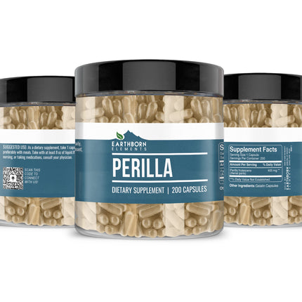 Earthborn Elements Perilla 200 Capsules - Pure & Undiluted