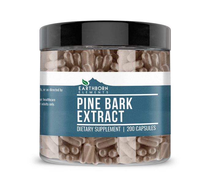 Earthborn Elements Pine Bark Extract – 200 Capsules | Pure & Undiluted
