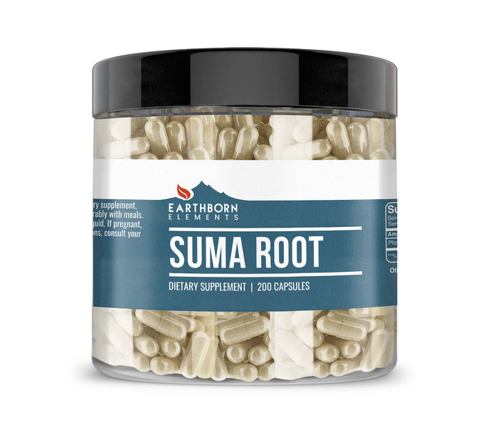Earthborn Elements Suma Root Capsules – 200 Count, Pure & Undiluted