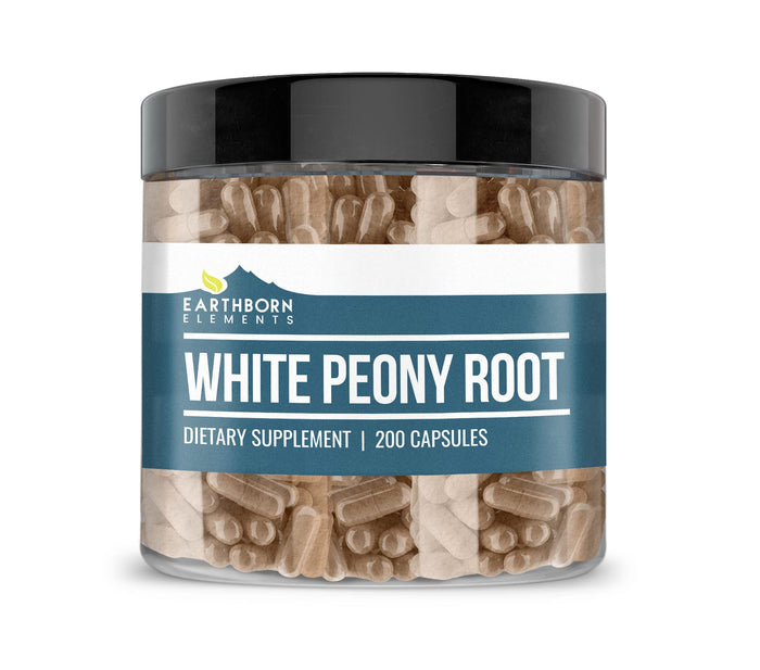 Earthborn Elements White Peony Root 200 Capsules | Pure & Undiluted
