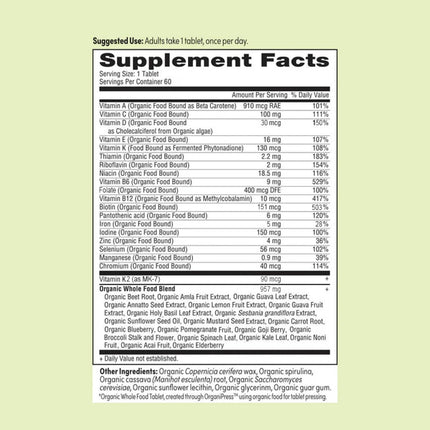 EarthFirst Organic Once Daily Multivitamin for Men 50+ - 60 Count