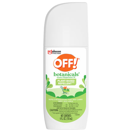 OFF! Botanicals Insect Repellent, 4 oz – Natural Bug Spray for Mosquitoes & No-See-Ums