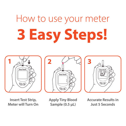Easy Touch Glucose Test Strips (50ct) – Fast At-Home Blood Glucose Testing